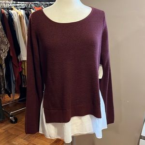 NWT A.N.A  2 in 1 shirt built in. Size Large.